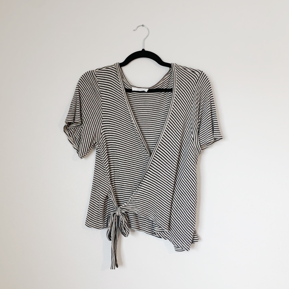 Bella Ella Boutique Reality Check Striped Top NWOT